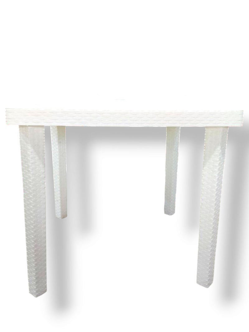 خورشيد للبلاستيك ترابيزة بلاستيكية زمردة رتان من خورشيد بلاست للبلاستيك - أبيض - Image 2